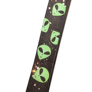 Alien Suspenders Green and Black Elastic Adjustable